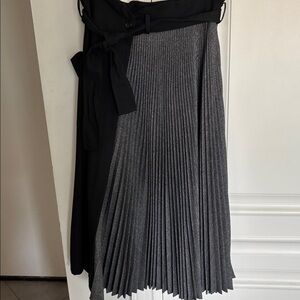 Black and Gray Pleated Skirt